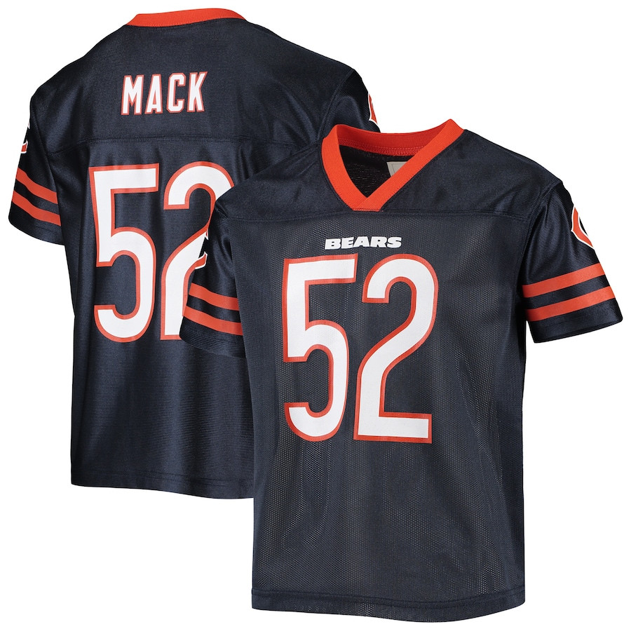 Khalil Mack 52 Chicago Bears Team Navy NFL Jersey Youth