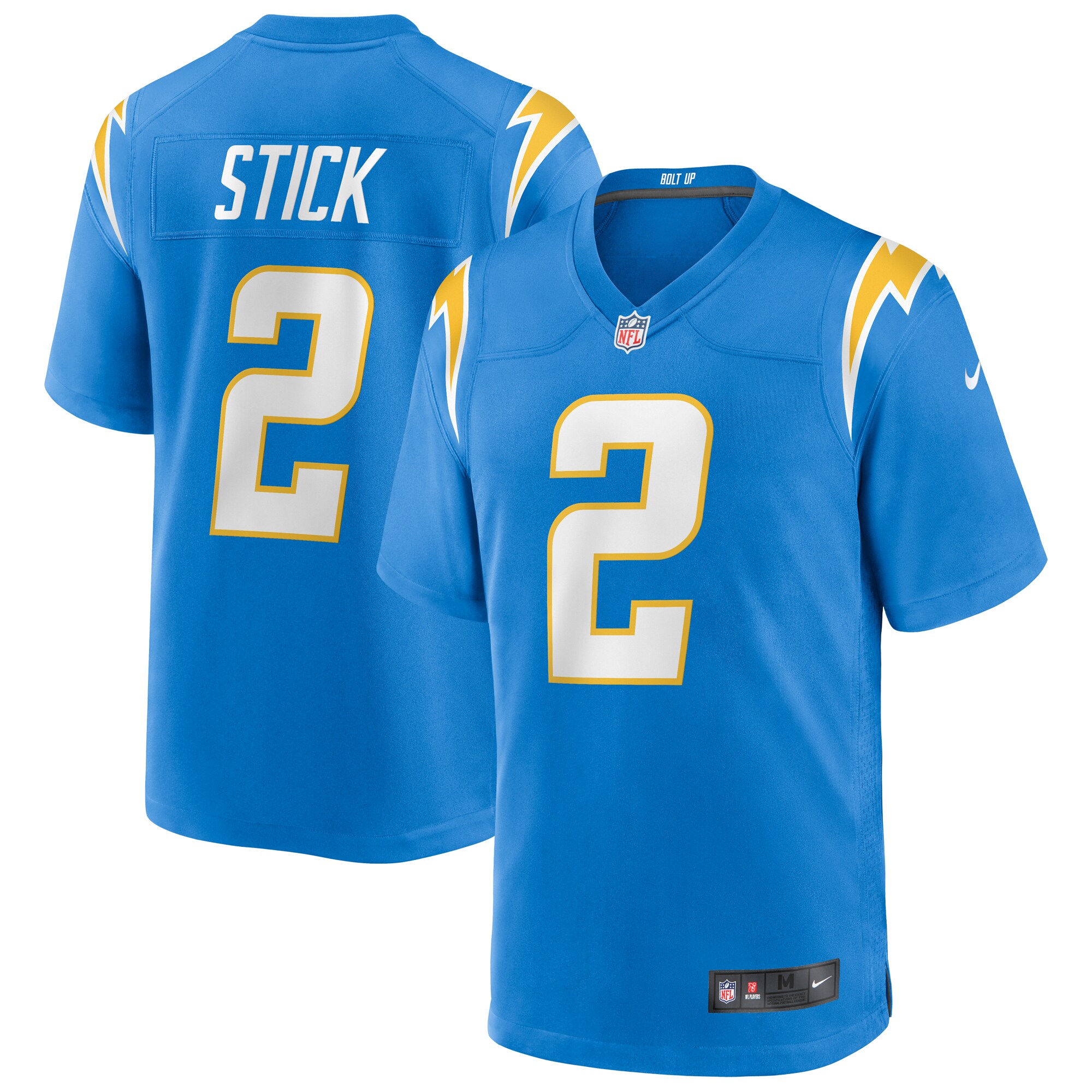 Los Angeles Chargers Easton Stick Powder Blue Game NFL Jersey Men's
