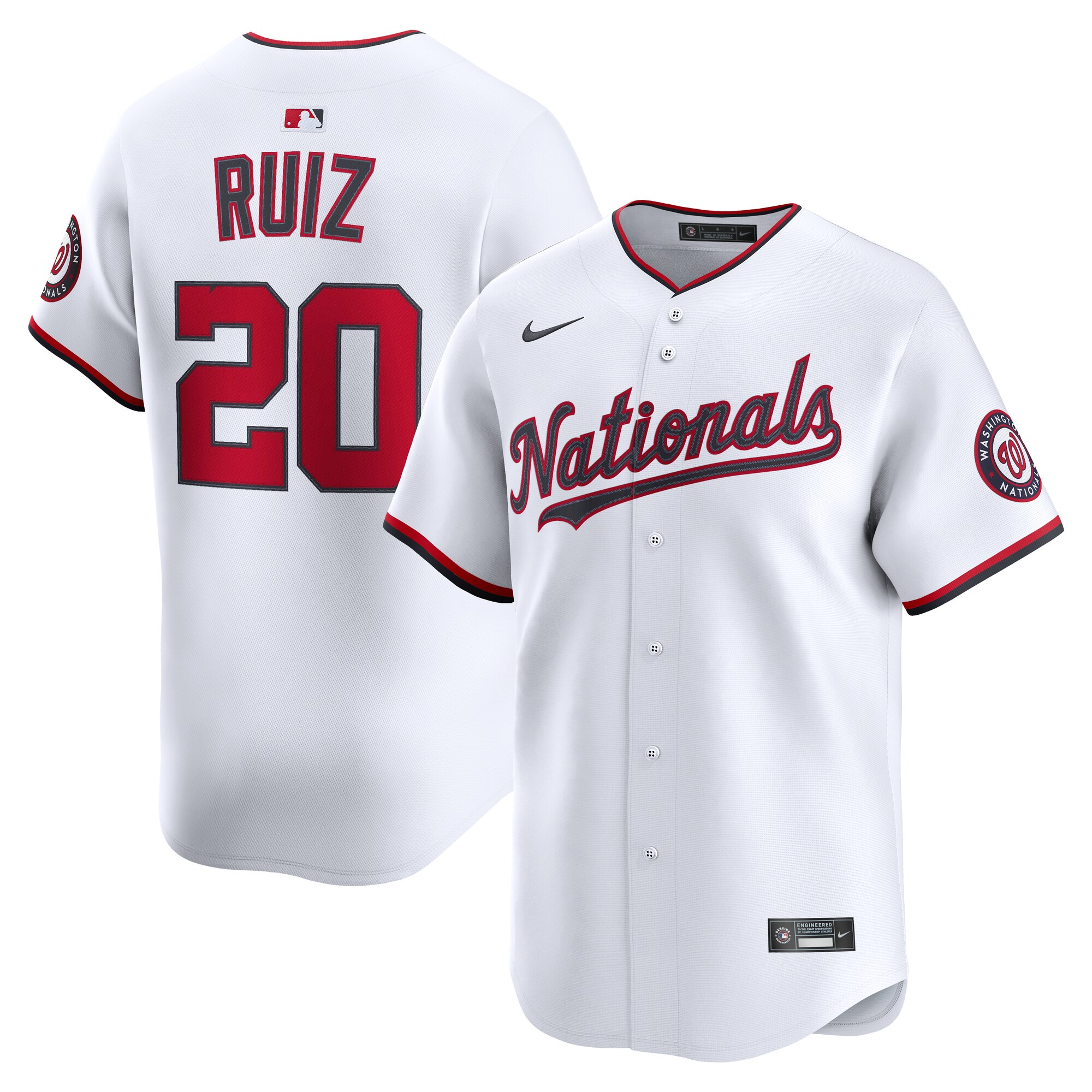 Washington Nationals Keibert Ruiz White Alternate Limited Player MLB Jersey Men's