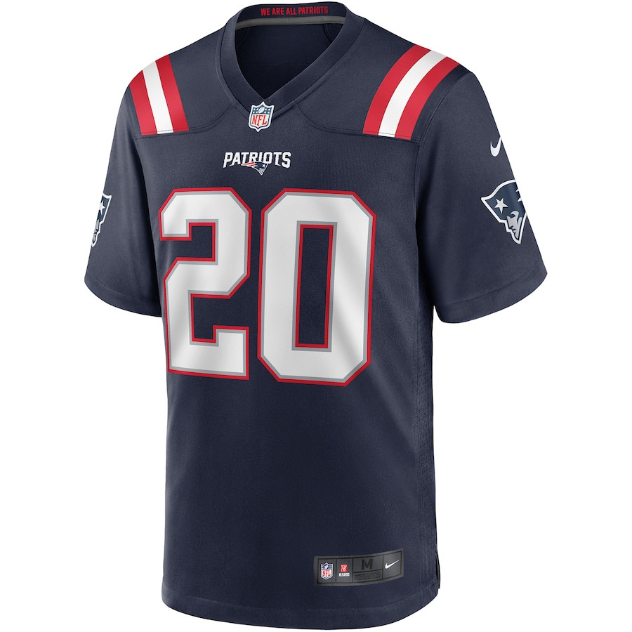 Gino Cappelletti 20 New England Patriots Game Retired Navy NFL Jersey Men's
