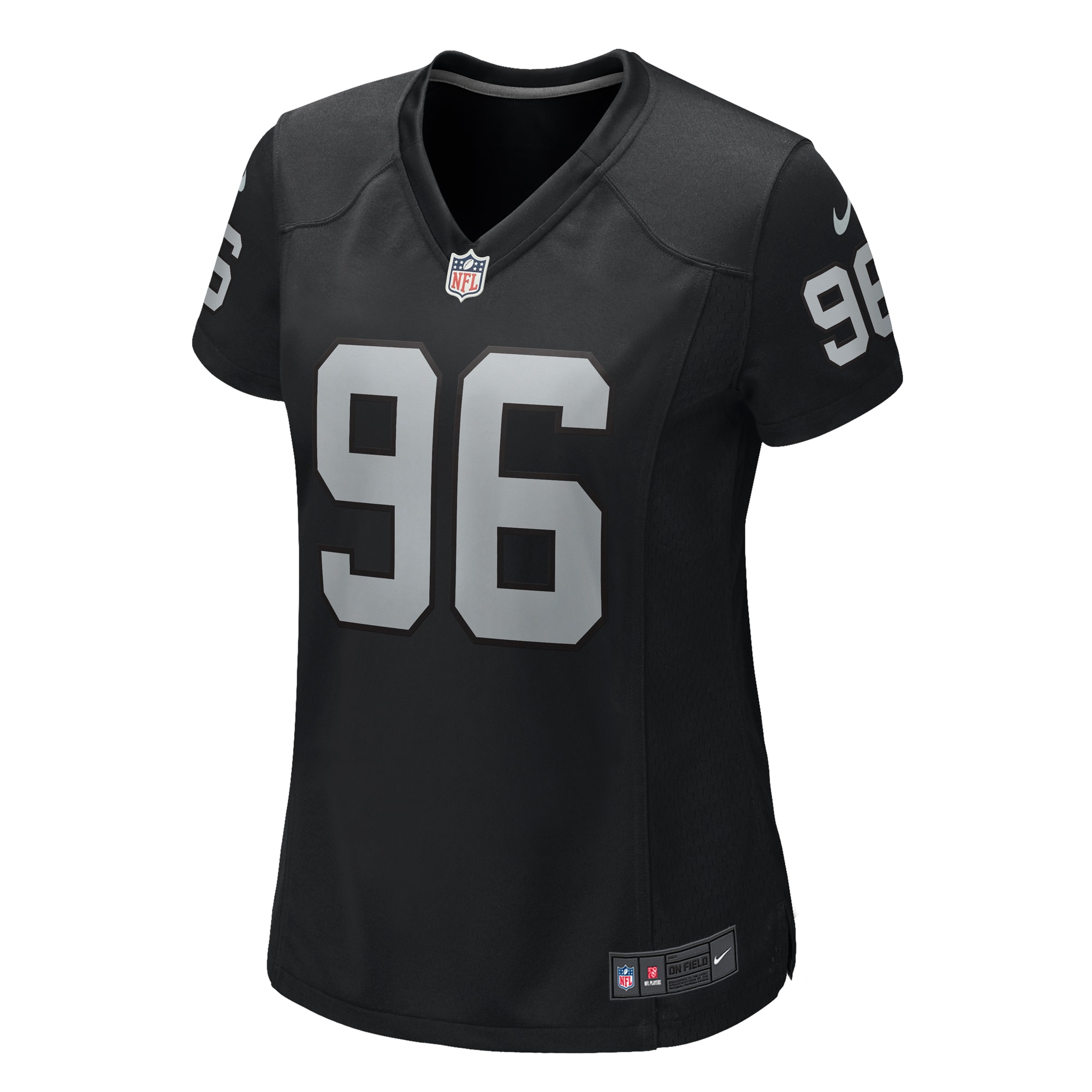 Las Vegas Raiders Jonah Laulu Black Game NFL Jersey Women's