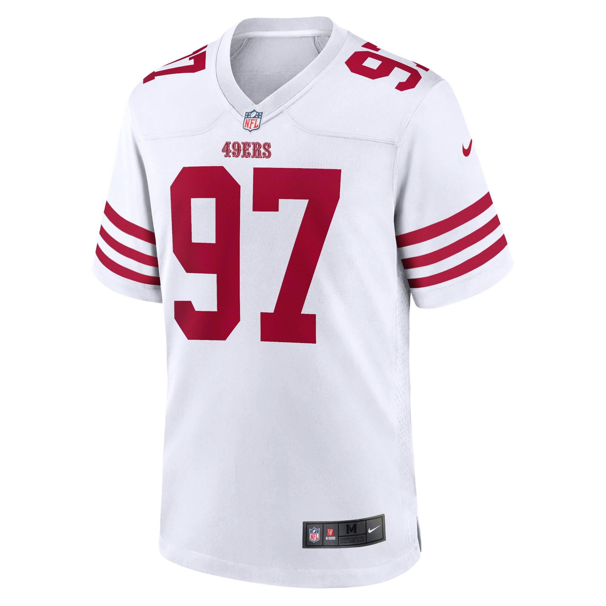 San Francisco 49ers Nick Bosa White Team Game NFL Jersey Men's