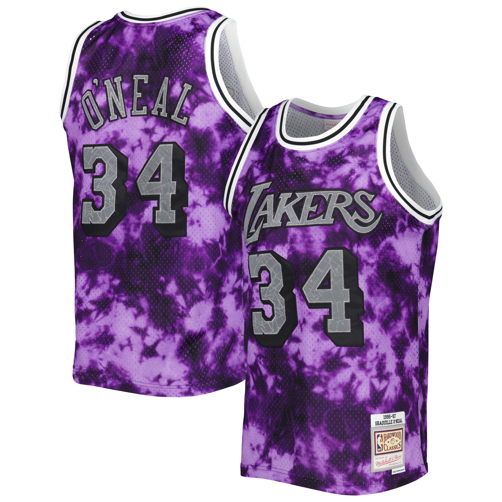 Mitchell Ness Shaquille O'Neal Purple Los Angeles Lakers 1996/97 Galaxy Swingman NBA Jersey Men's