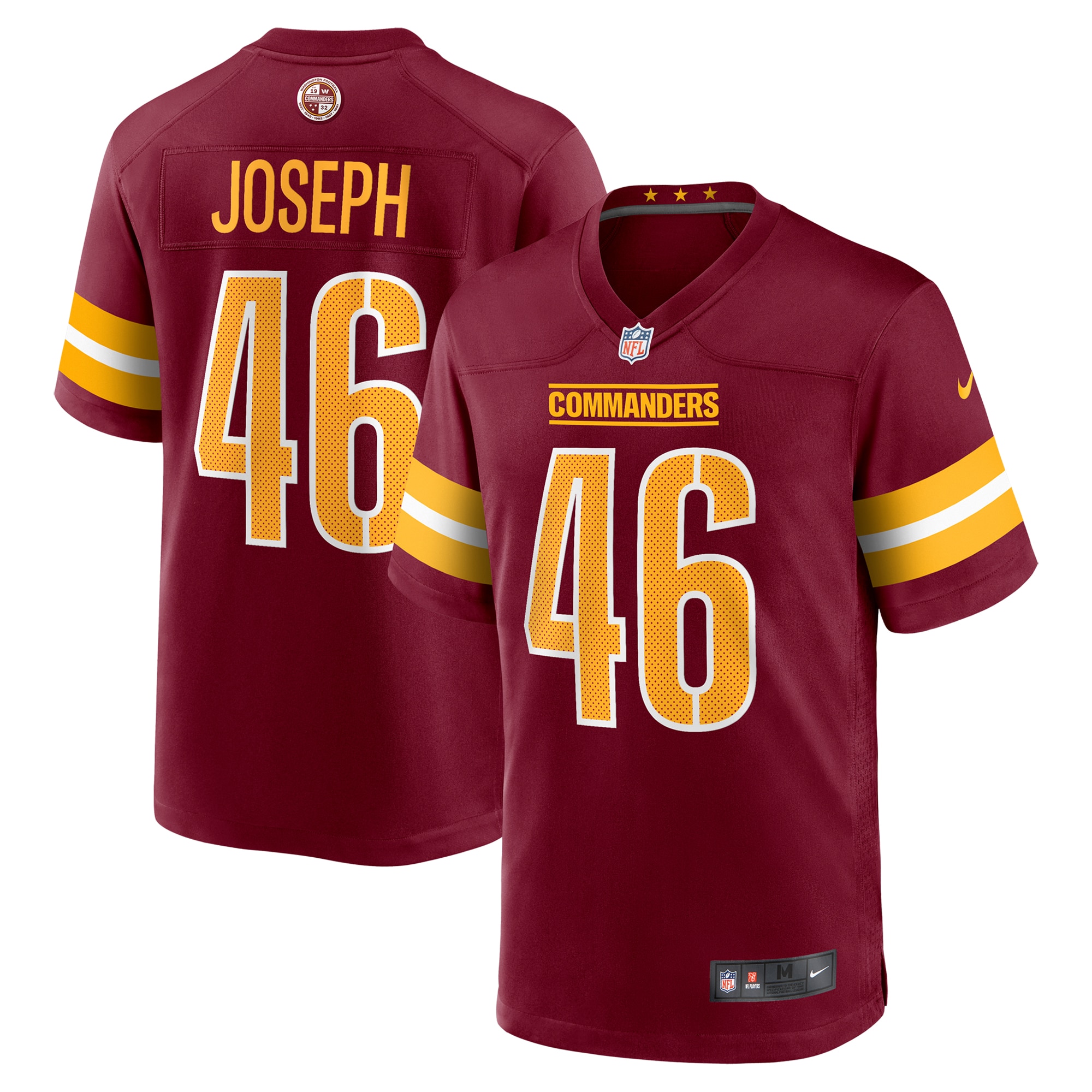 Washington Commanders Greg Joseph Burgundy Team Game NFL Jersey Men's
