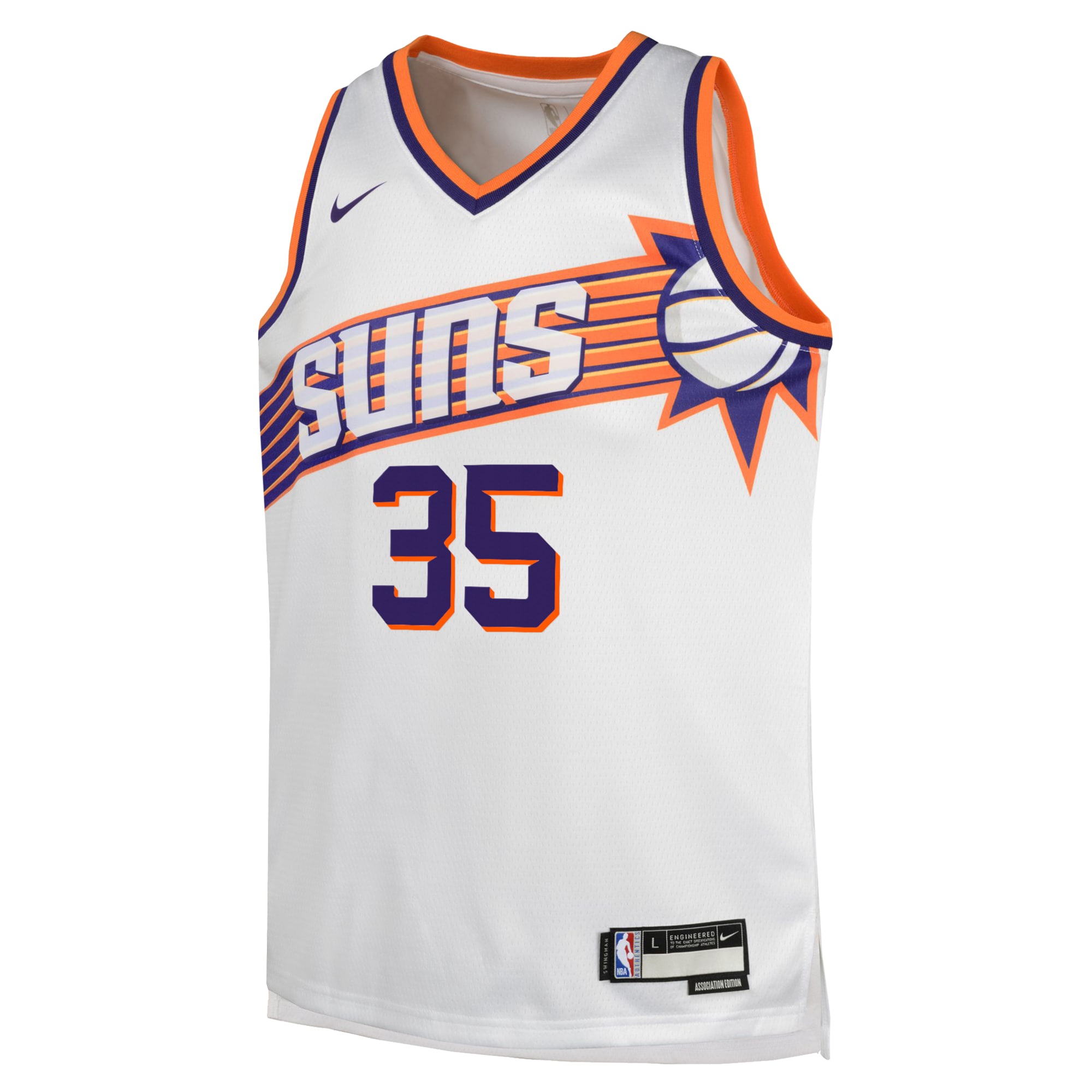 Phoenix Suns Association Edition Swingman White Kevin Duran NBA Jersey Youth