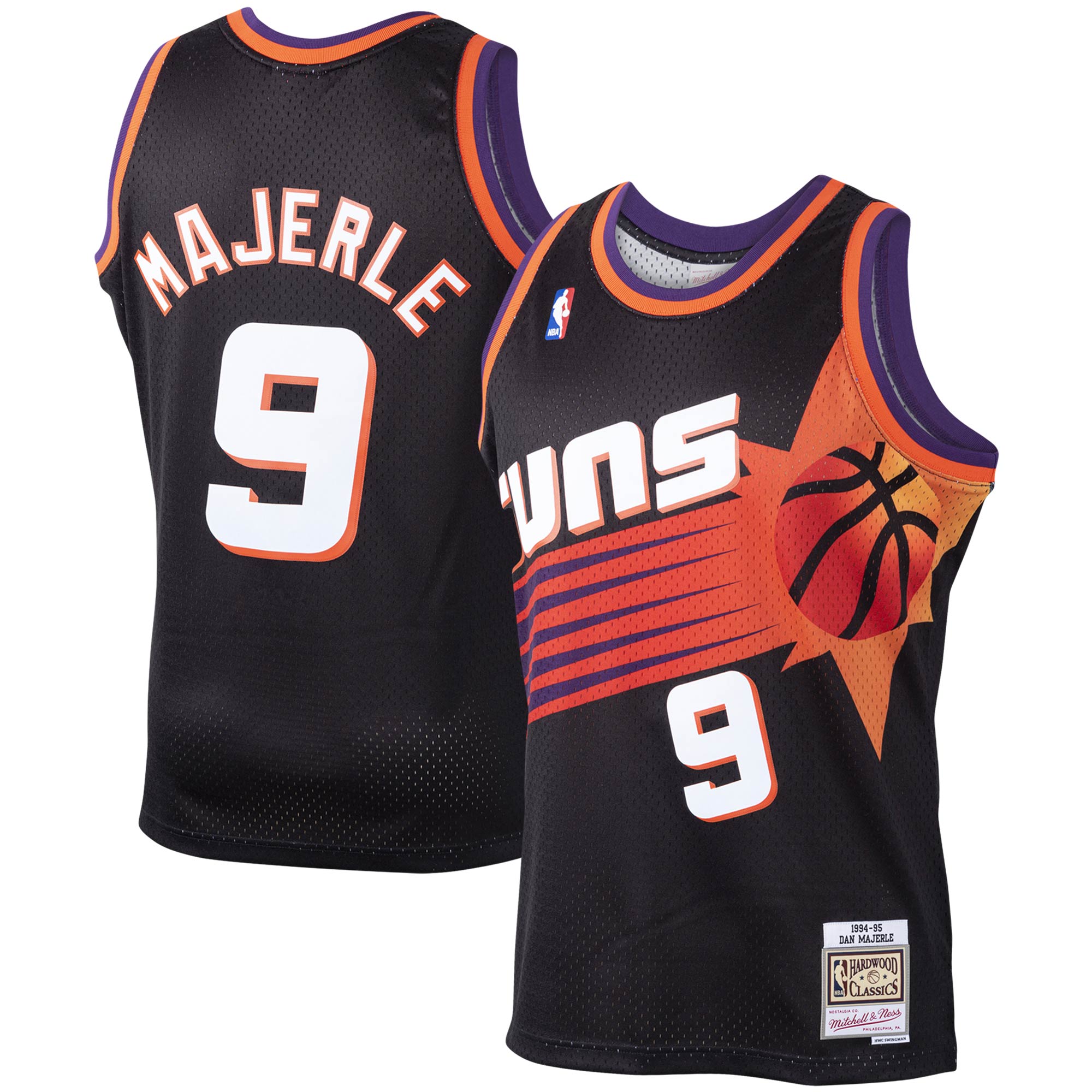 Mitchell Ness Dan Majerle Black Phoenix Suns 1994-95 Hardwood Classics Swingman Player NBA Jersey Men's