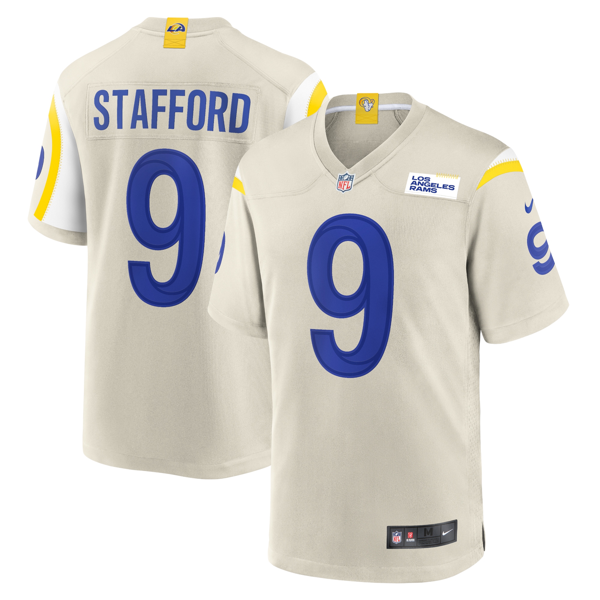 Los Angeles Rams Matthew Stafford Bone Player Game NFL Jersey Men's