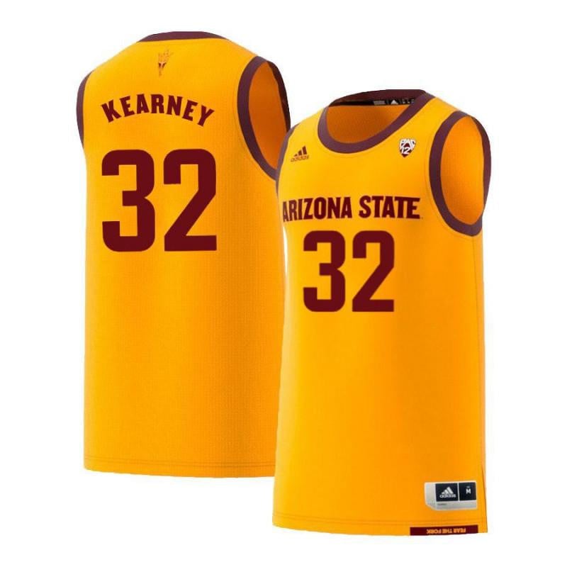 32 Brandan Kearney Yellow Retro Arizona State Sun Devils NCAA Jersey Men's