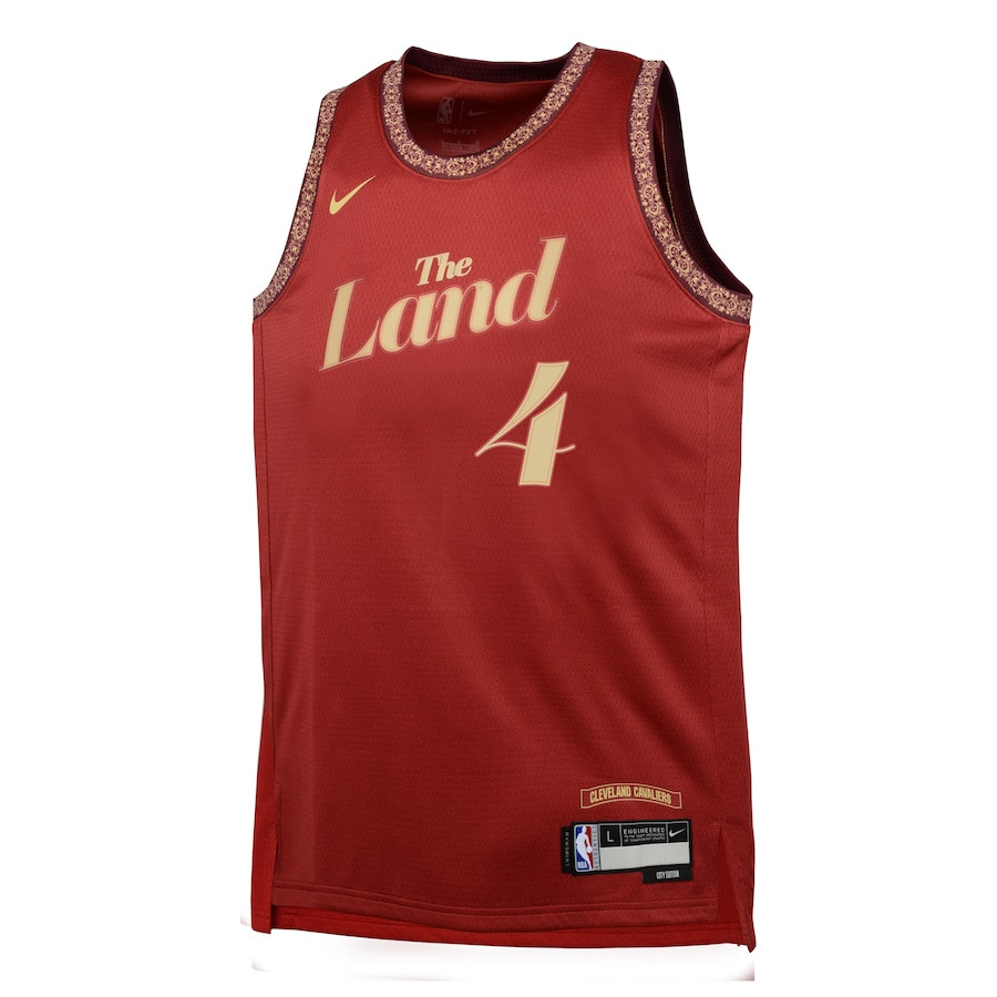 Evan Mobley 4 Cleveland Cavaliers 2023/24 City Edition Swingma Wine NBA Jersey Youth