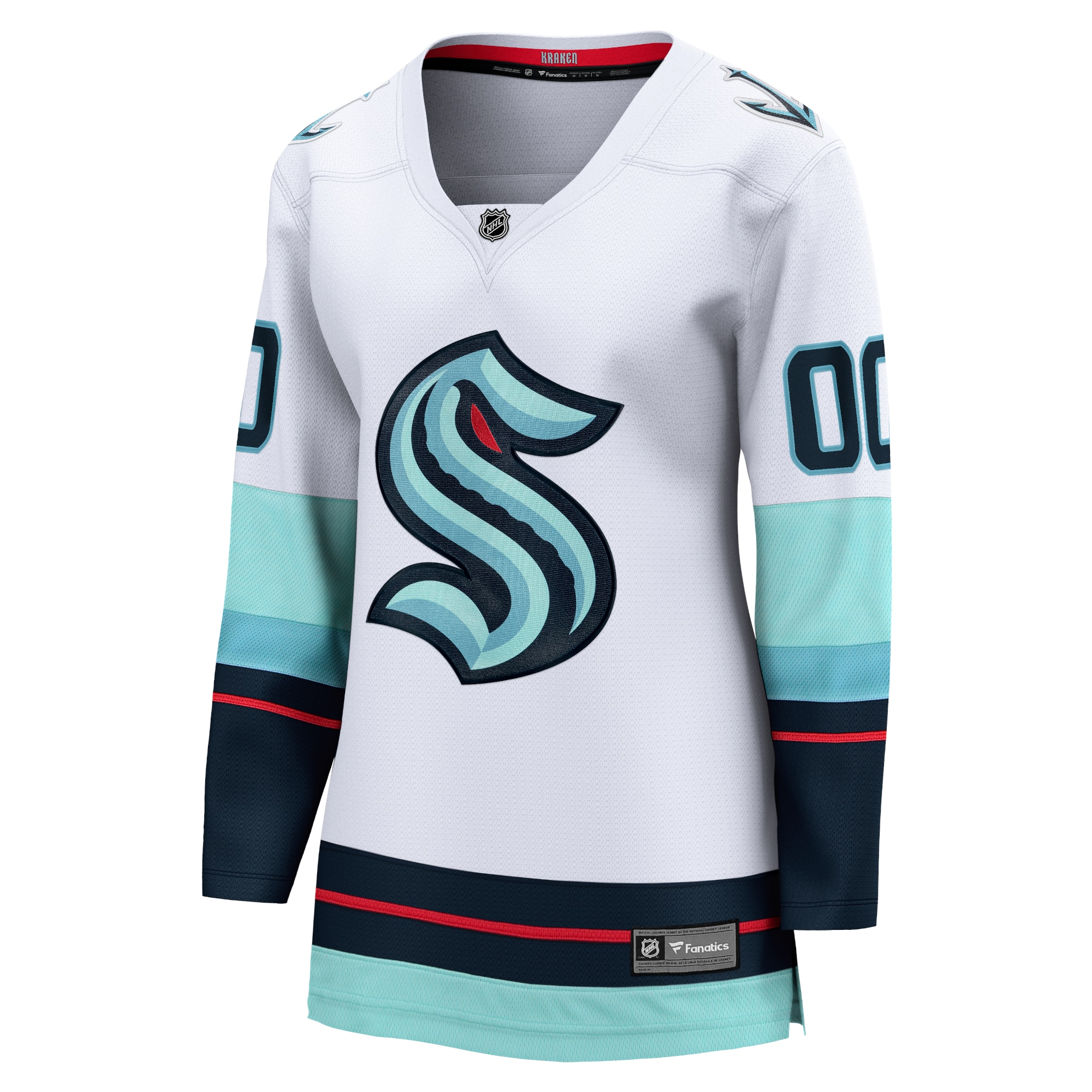 Seattle Kraken White Away Breakaway Custom NHL Jersey Women's