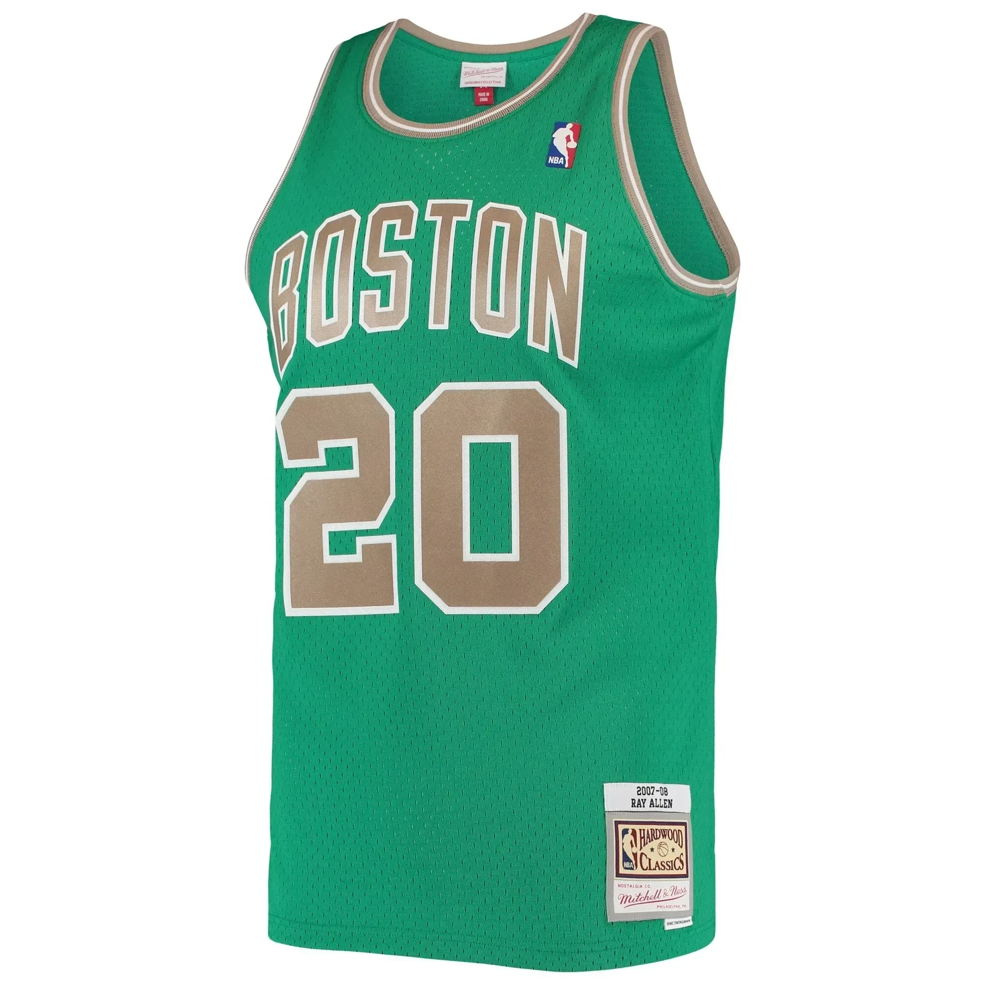 Ray Allen Boston Celtics Mitchell Ness Hardwood Classics Swingman Kelly Green NBA Jersey Men's