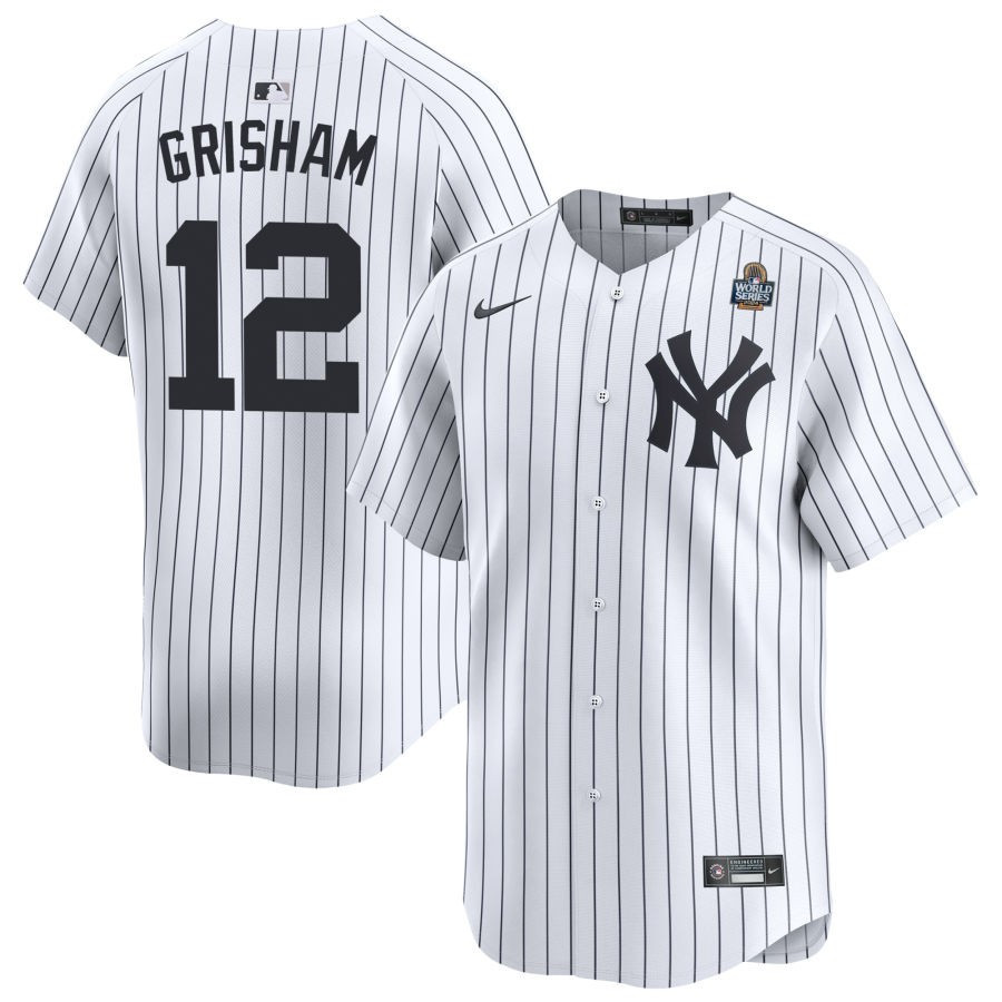 Trent Grisham 12 New York Yankees 2024 World Series Home Limited Player White MLB Jersey Men's