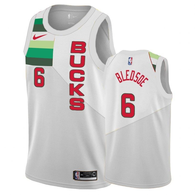 Milwaukee Bucks Eric Bledsoe 6 Earned Editio White NBA Jersey Men's