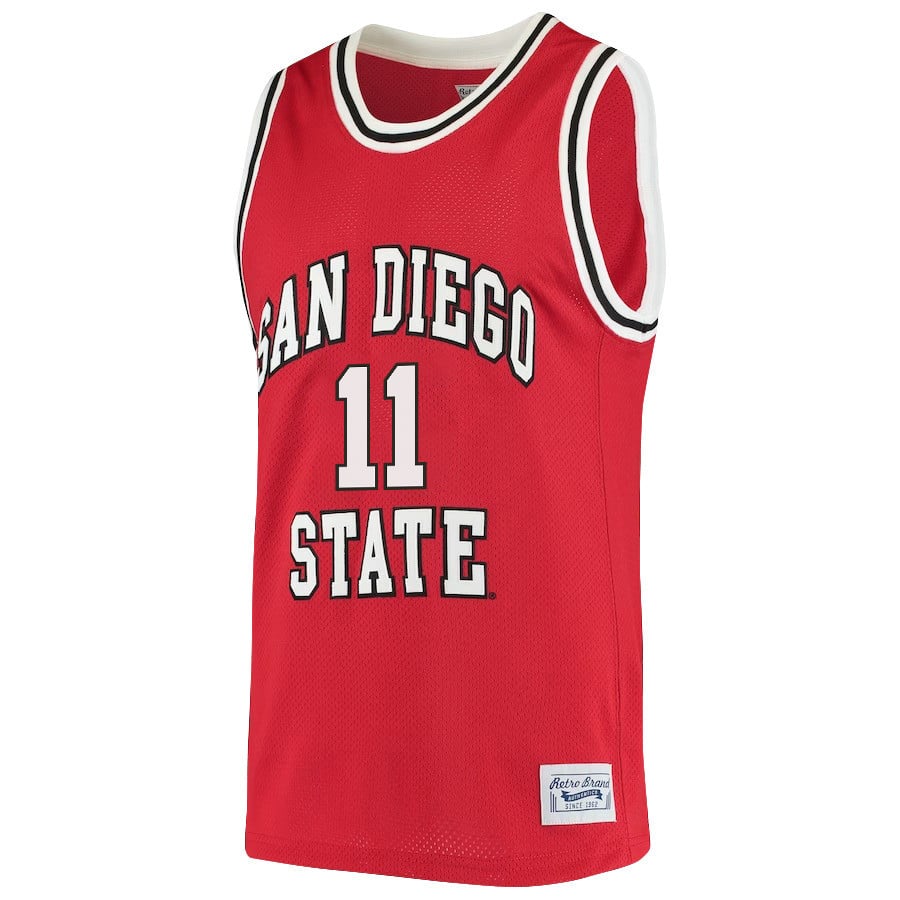 Demarshay Johnson Jr. 11 San Diego State Aztecs 2023- Red NCAA Jersey Men's