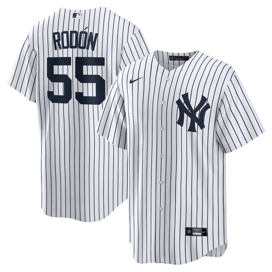 Carlos Rodon 55 New York Yankees Home White MLB Jersey Men's