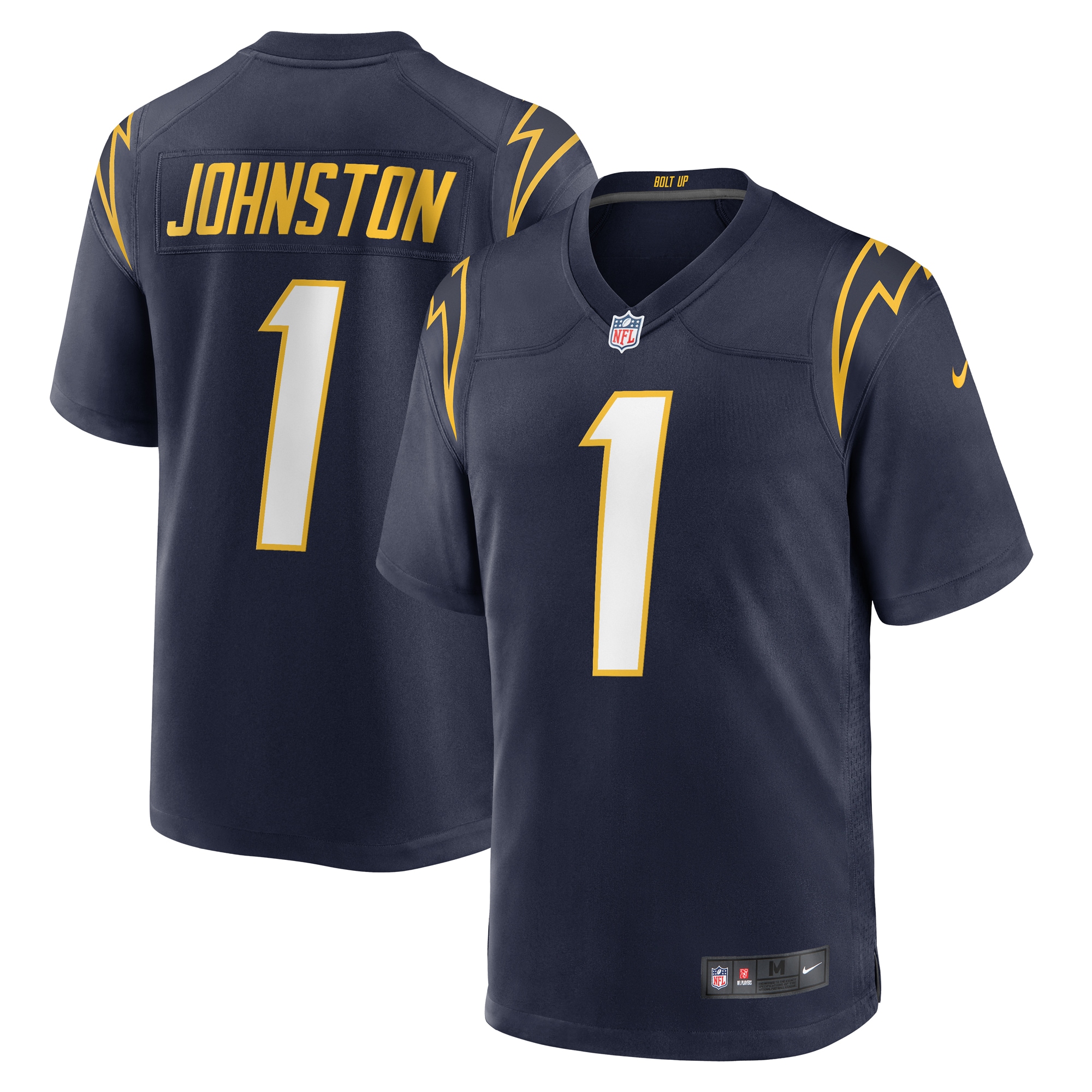 Los Angeles Chargers Quentin Johnston Navy Alternate Game NFL Jersey Men's