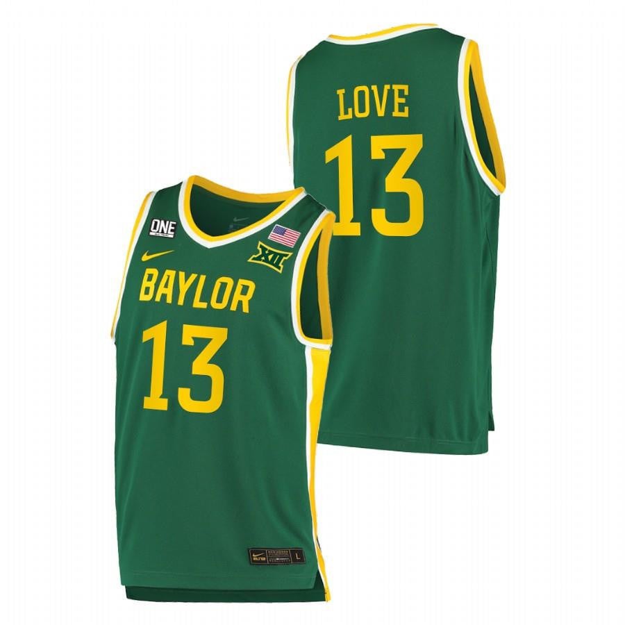 Baylor Bears 13 Langston Love 2023 Green College NCAA Jersey Men's