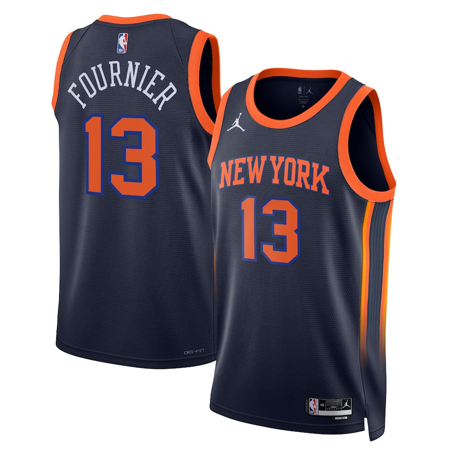 Evan Fournier 13 Milwaukee Bucks Unisex Swingman Statement Edition Navy NBA Jersey Unisex