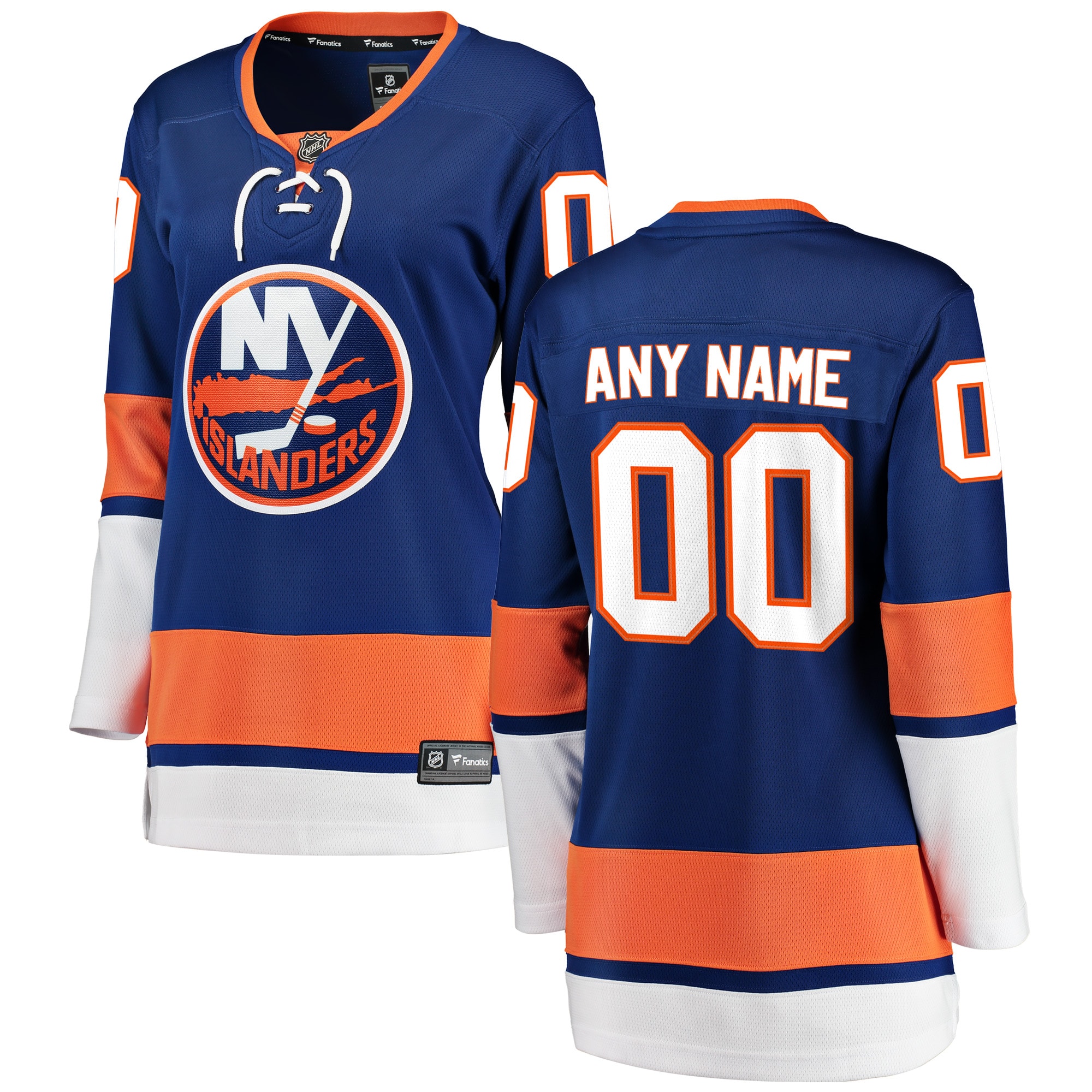 New York Islanders Blue Home Breakaway Custom NHL Jersey Women's