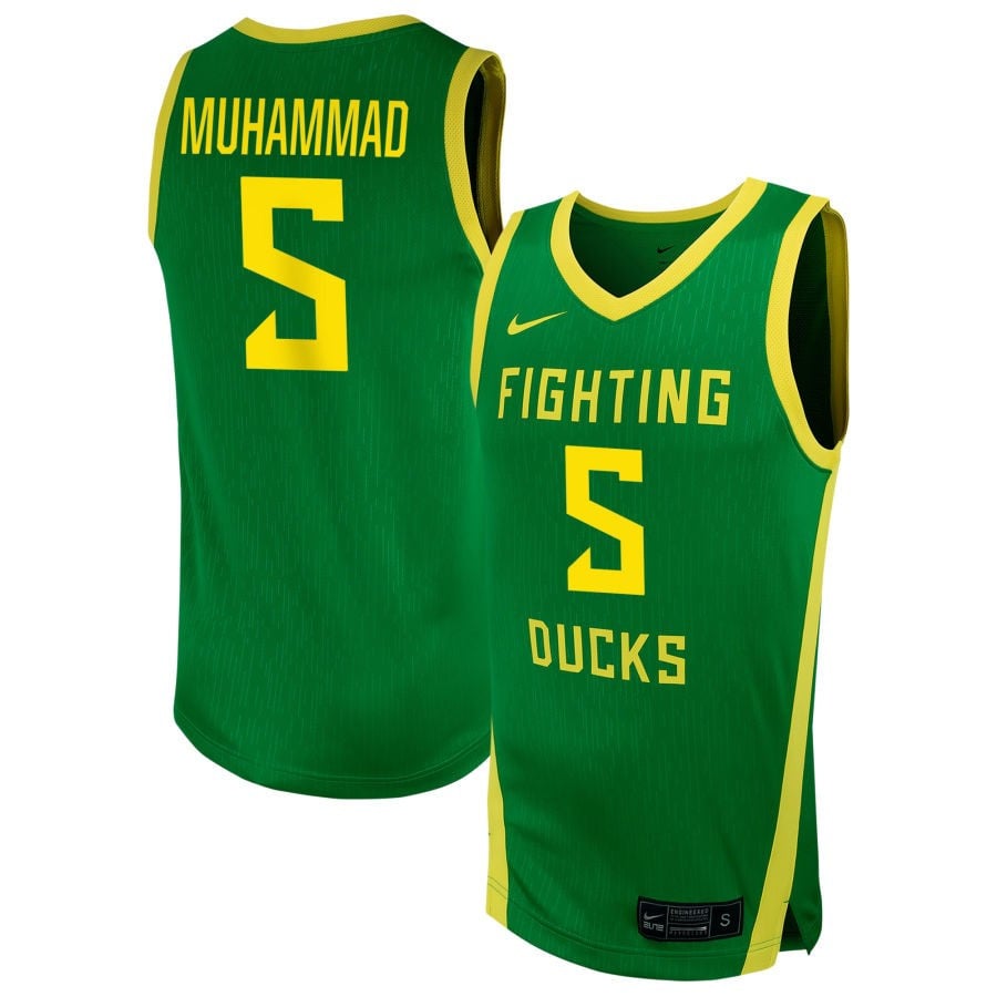 Amina Muhammad 5 Oregon Duck Unisex NIL Green NCAA Jersey Unisex