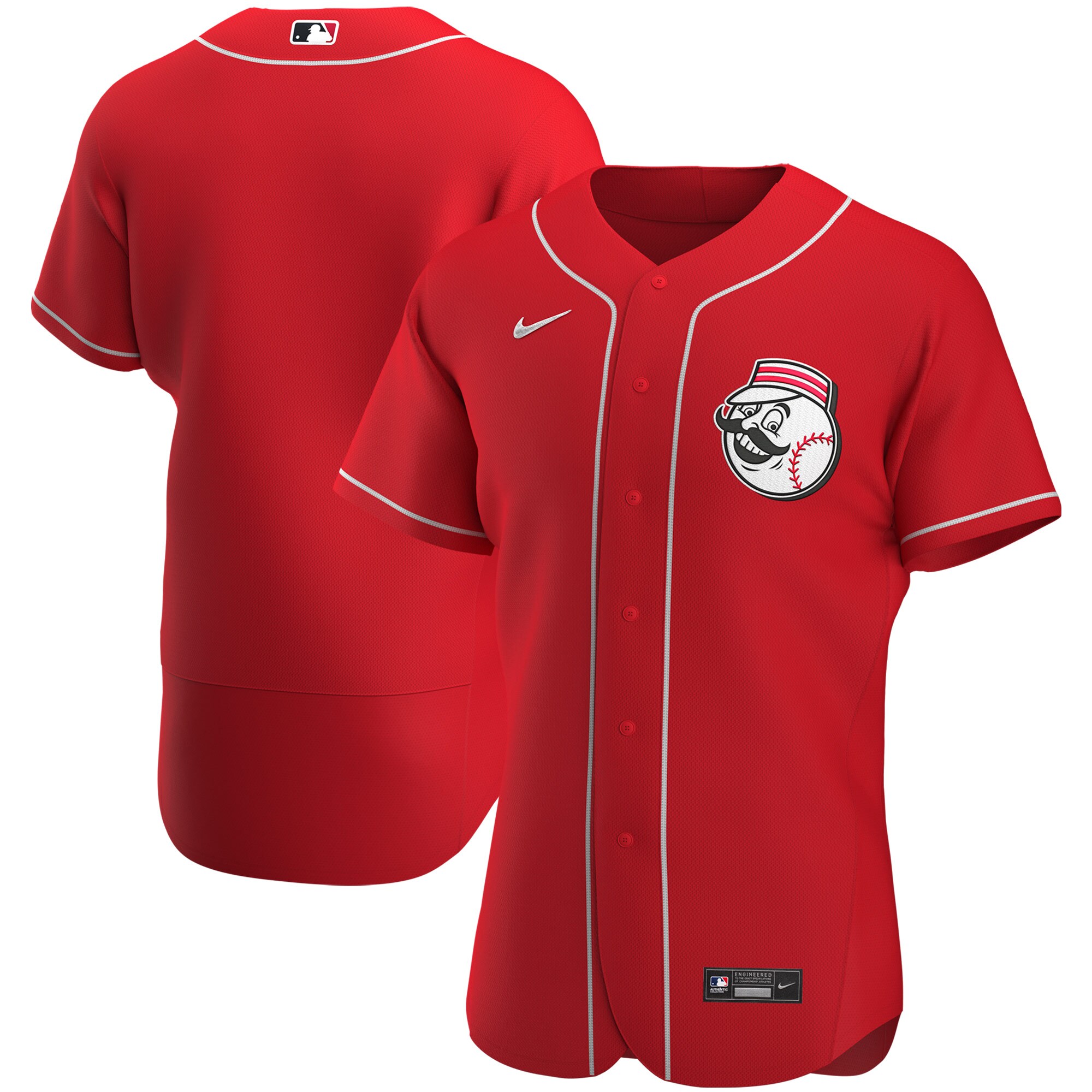 Cincinnati Reds Scarlet Alternate Team Logo MLB Jersey Men's