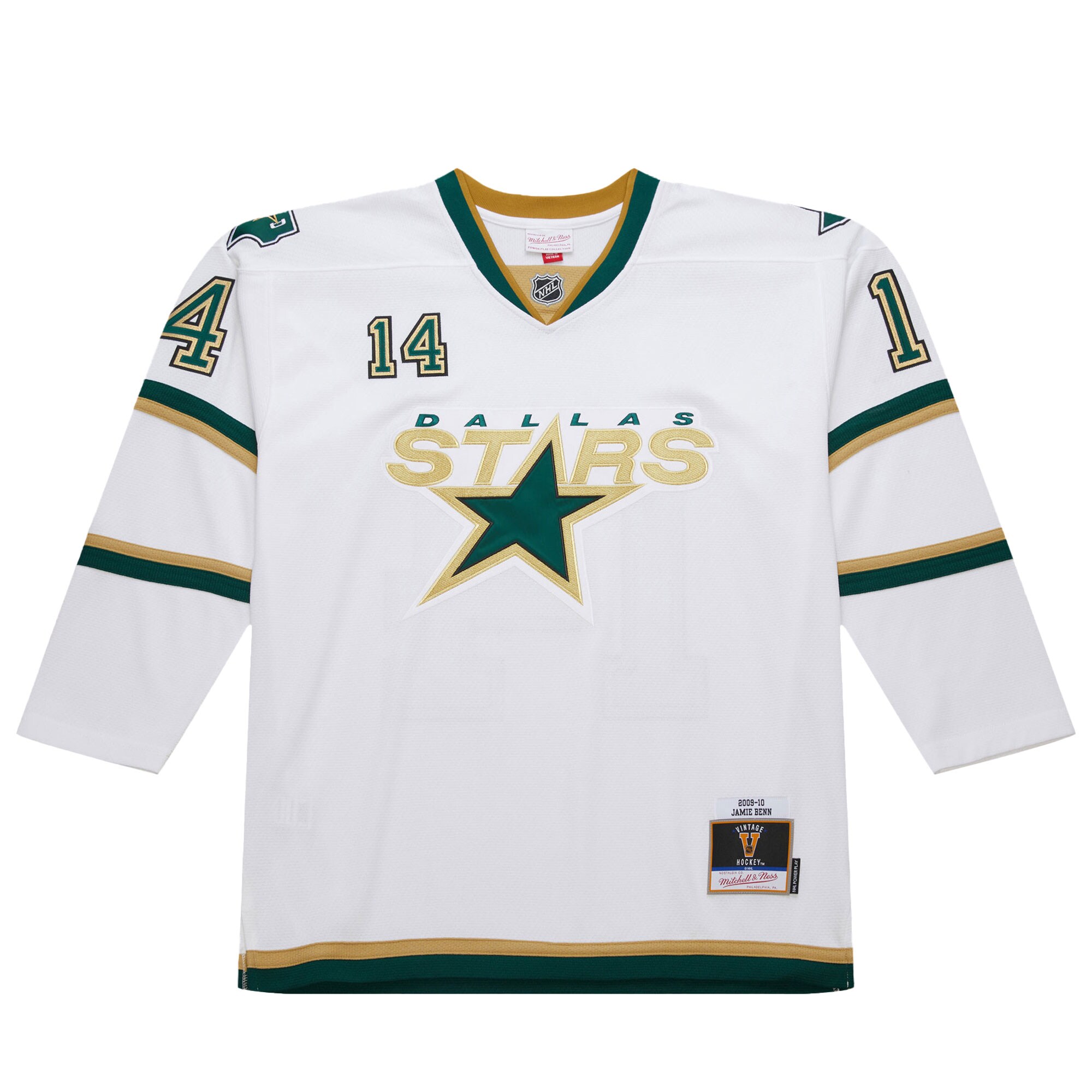 Dallas Stars Jamie Benn White 2009-10 Power Play NHL Jersey Men's