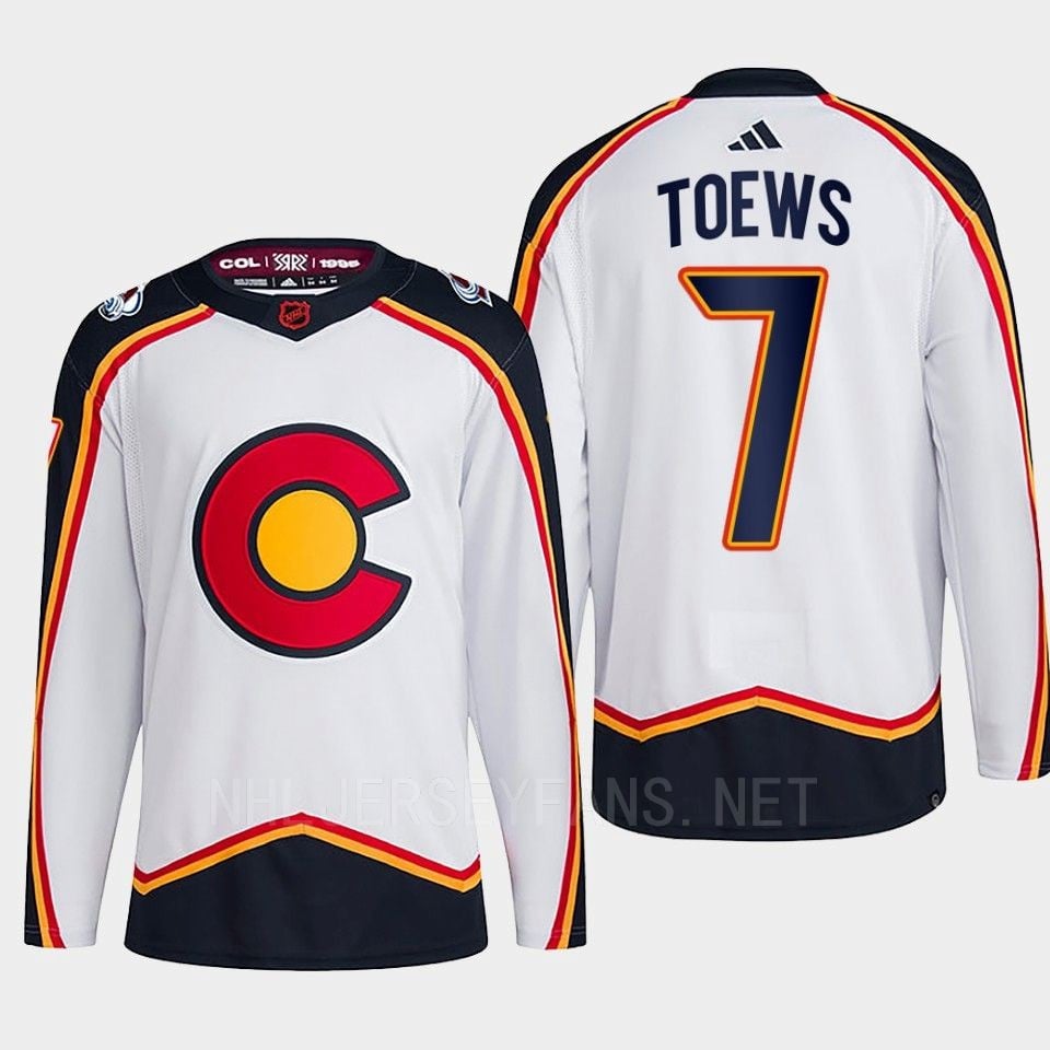 Devon Toews 7 Reverse Retro 2.0 2022 Colorado Avalanche White Primegreen NHL Jersey Men's