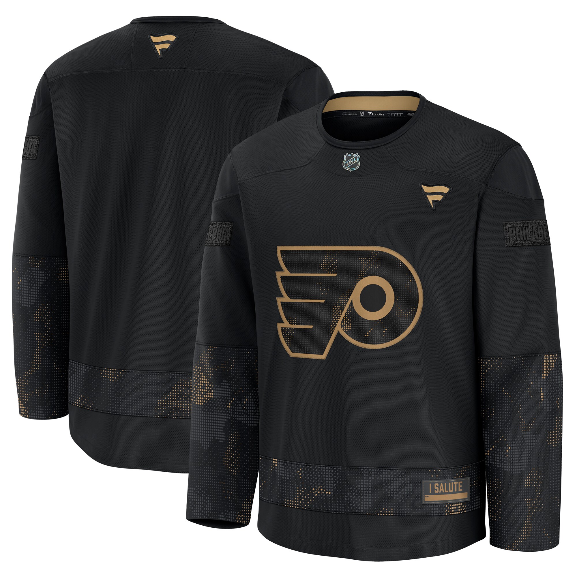 Philadelphia Flyers Black 2024 Military Appreciation Practice NHL Jersey Men's