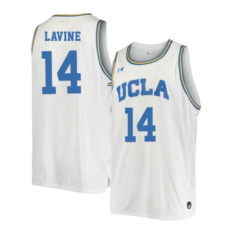 14 Zach LaVin White Retro Elite UCLA Bruins NCAA Jersey Men's
