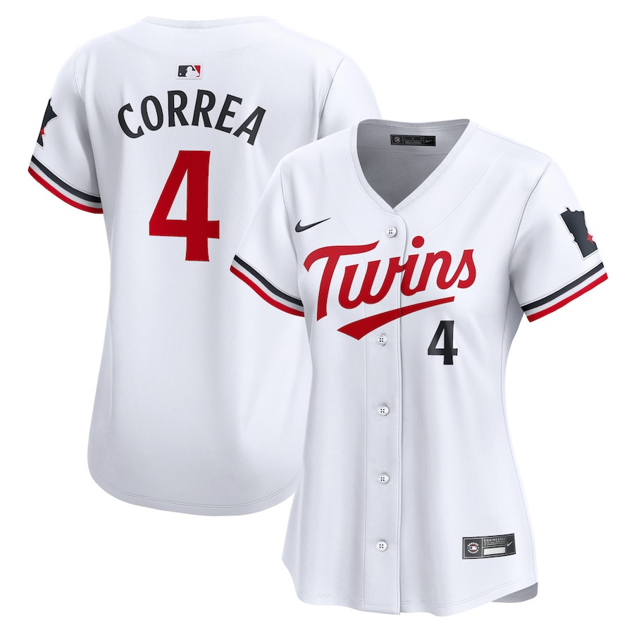 Carlos Correa 4 Minnesota Twins Home Limited Player White MLB Jersey Women's