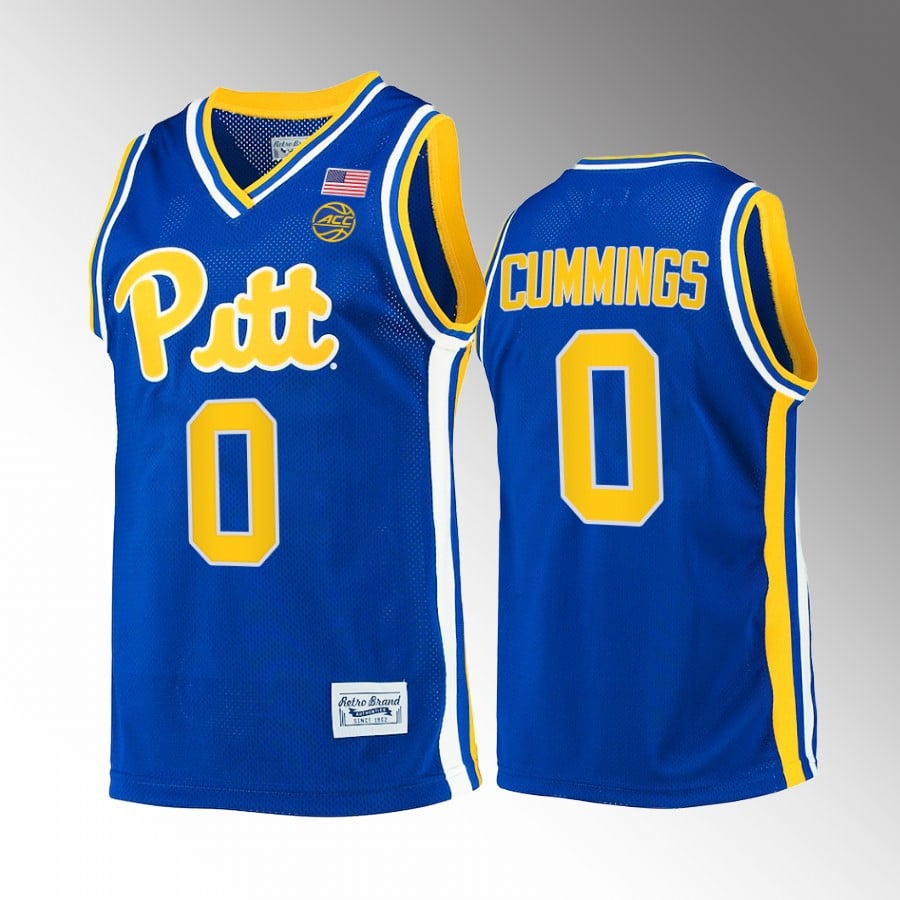Nelly Cummings 0 Pitt Panthers Royal Retro Classic NCAA Jersey Men's