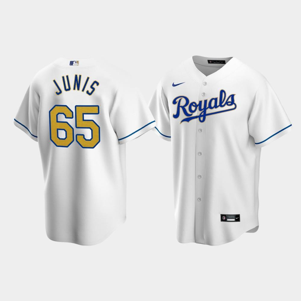 Kansas City Royals Jakob Junis 65 White Home MLB Jersey Men's