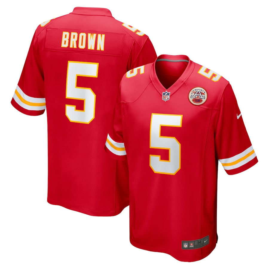 Marquise Brown 5 Kansas City Chiefs Game Red NFL Jersey Men's