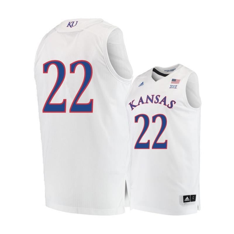 22 Dwight Coleb White Kansas Jayhawks NCAA Jersey Men's