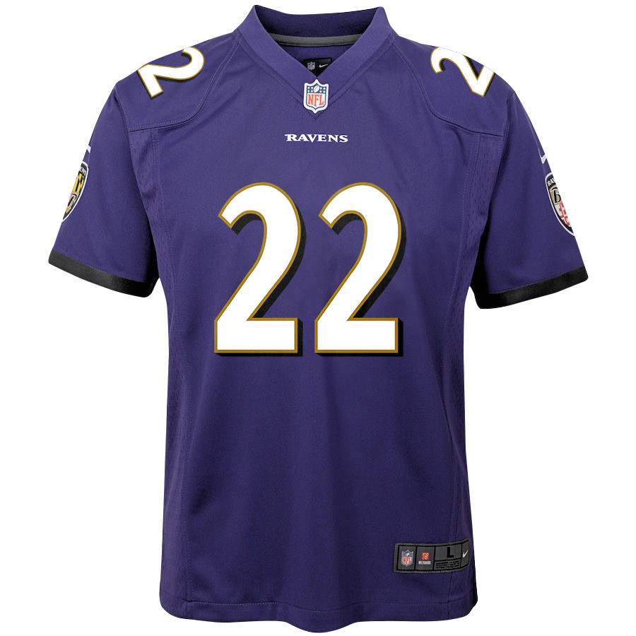 Derrick Henry 22 Baltimore Ravens Game Purple NFL Jersey Youth