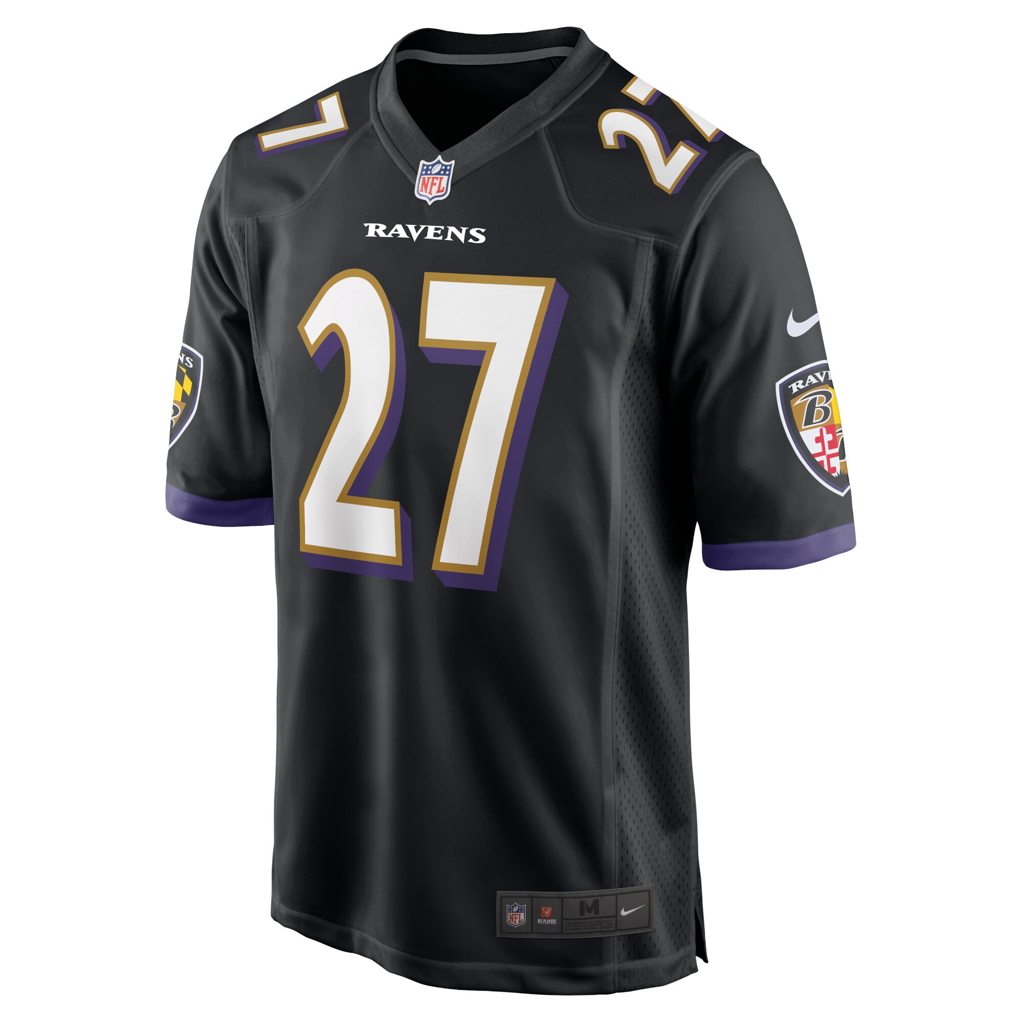 Baltimore Ravens J.K. Dobbins Black Game NFL Jersey Men's