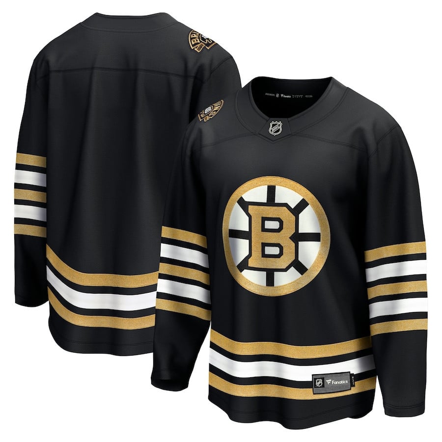 Boston Bruins 100th Anniversary Premier Breakaway Black NHL Jersey Men's