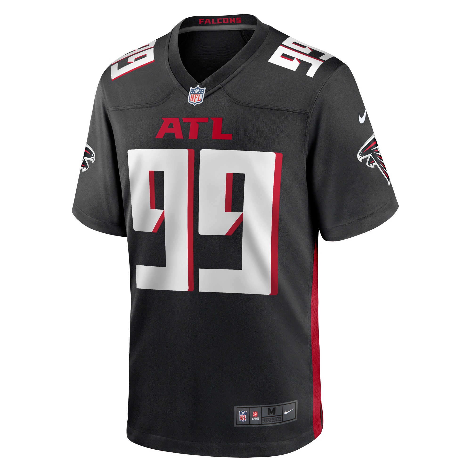 Atlanta Falcons Joe Gaziano Black Team Game NFL Jersey Men's