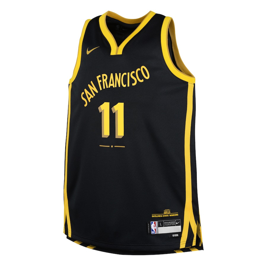 Klay Thompson 11 Golden State Warriors 2023/24 City Edition Swingma Black NBA Jersey Youth