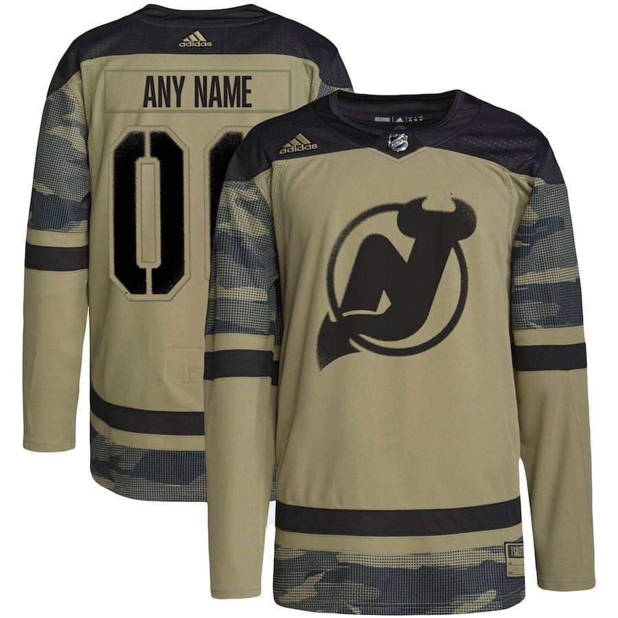 New Jersey Devils Military Appreciation Team Custom Practice Camo NHL Jersey Men's