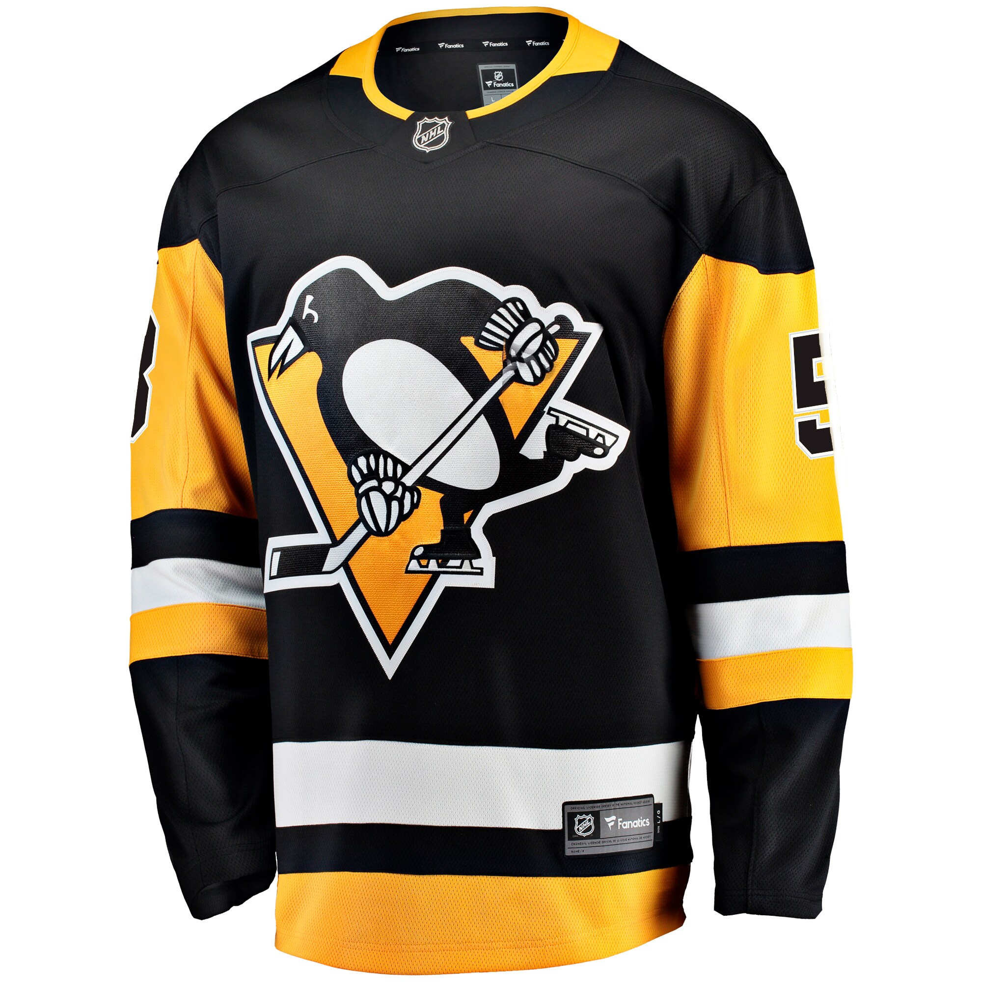Pittsburgh Penguins Kris Letang Black Home Breakaway NHL Jersey Men's
