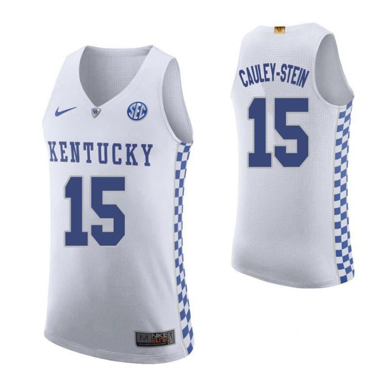 15 Willie Cauley-Stein Roa White Elite Kentucky Wildcats NCAA Jersey Men's