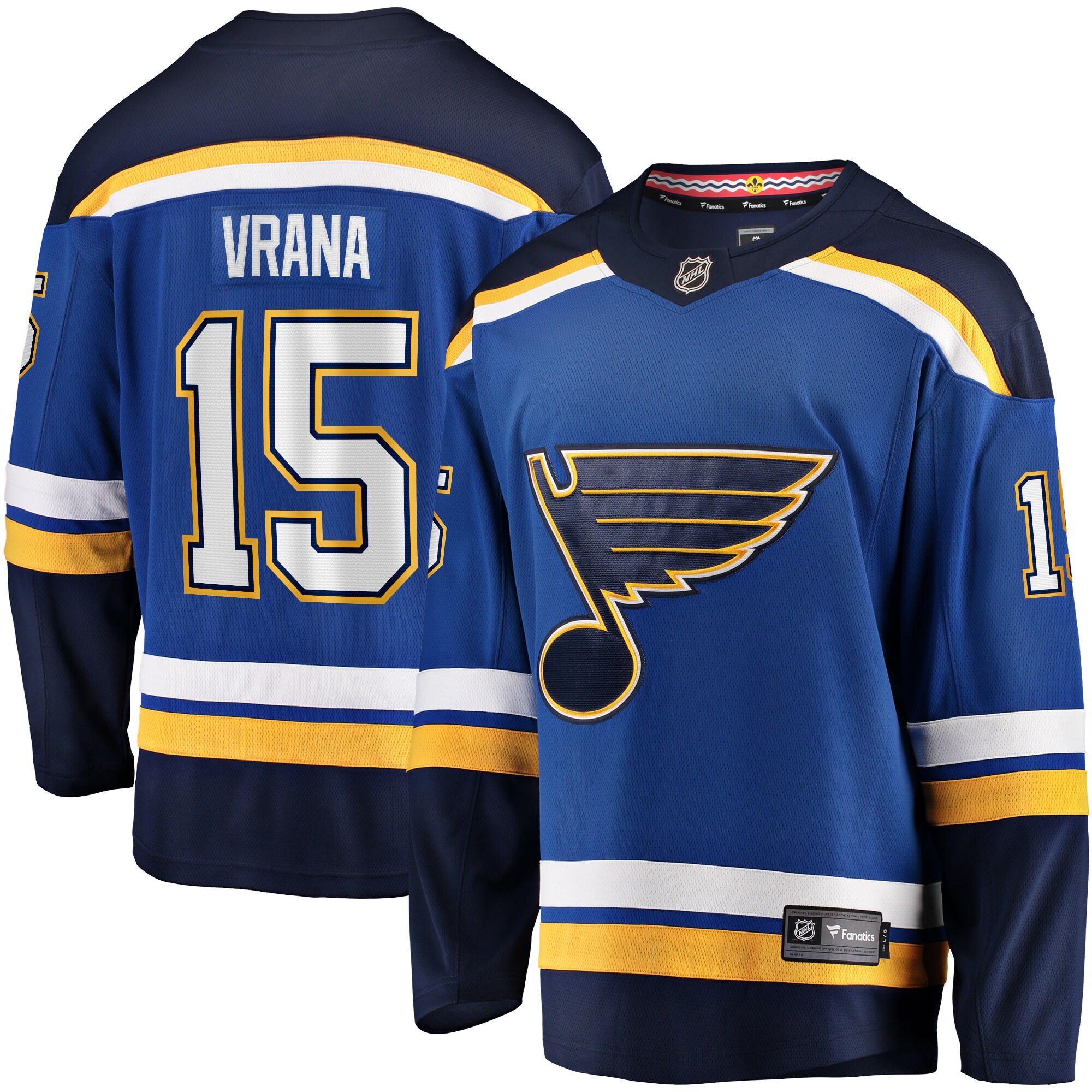 St. Louis Blues Jakub Vrana Blue Home Breakaway NHL Jersey Men's