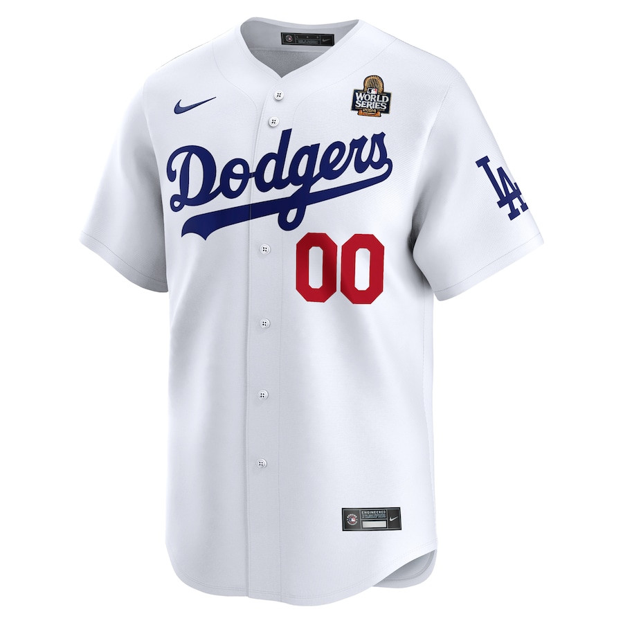 Los Angeles Dodgers 2024 World Series Home Custom Limited White MLB Jersey Men's