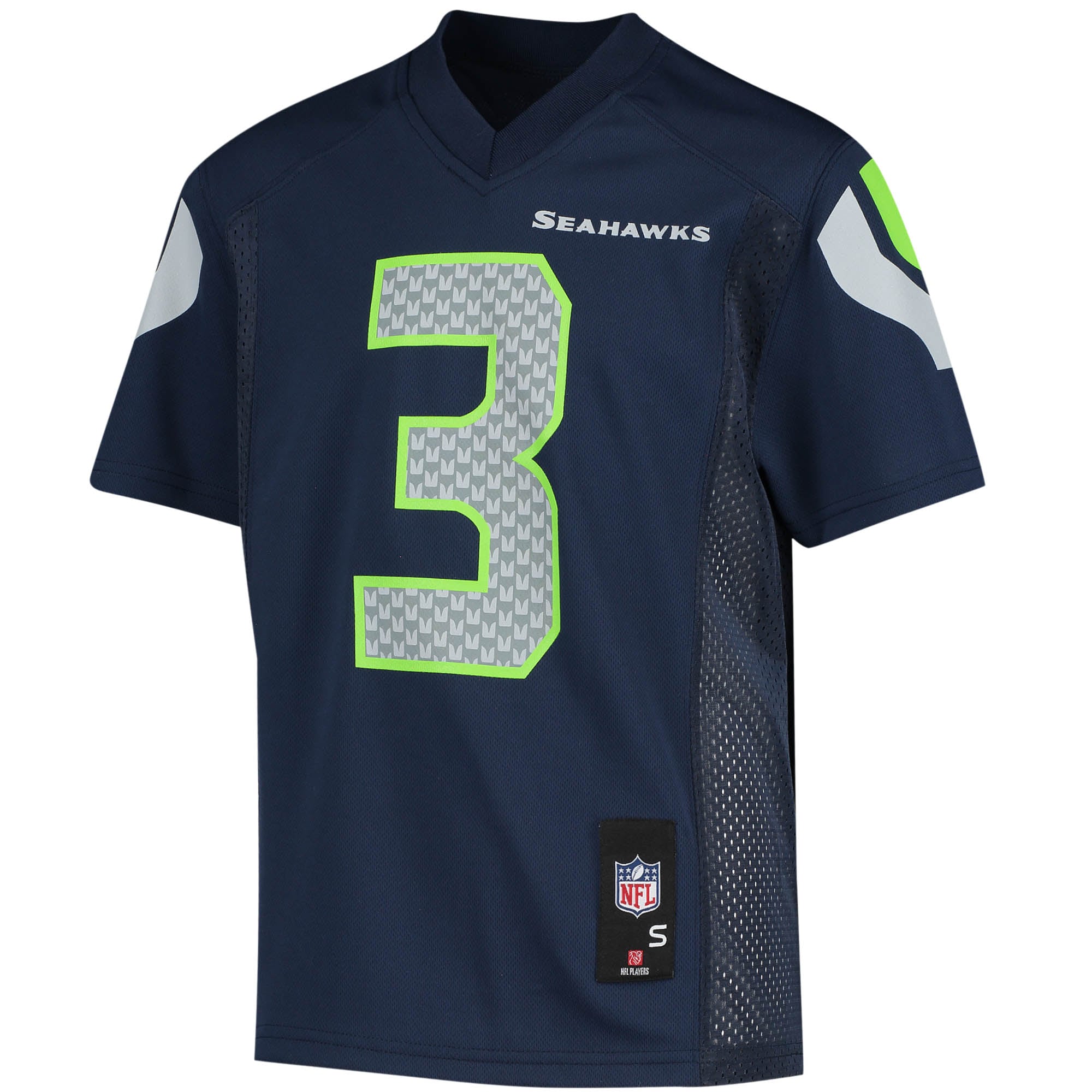 Seattle Seahawks Russell Wilson College Navy Player NFL Jersey Youth