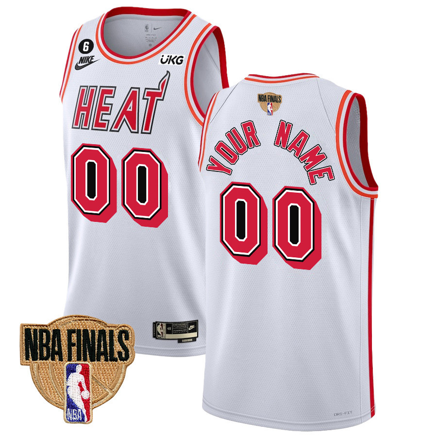 Miami Heat Final Champions 2023 Custom 00 Swingman Classic Editio White NBA Jersey Men's