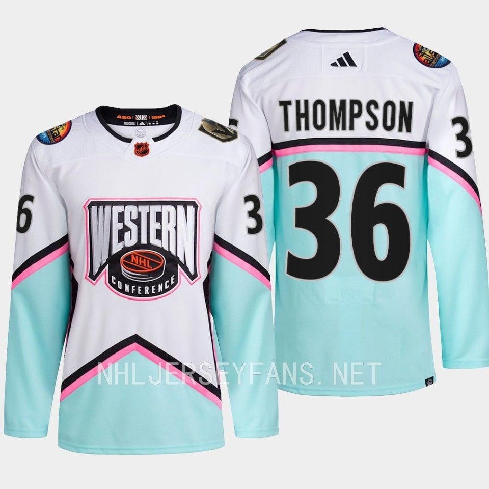 Logan Thompson 36 Vegas Golden Knights 2023 All Star Game White Equipment NHL Jersey Men's