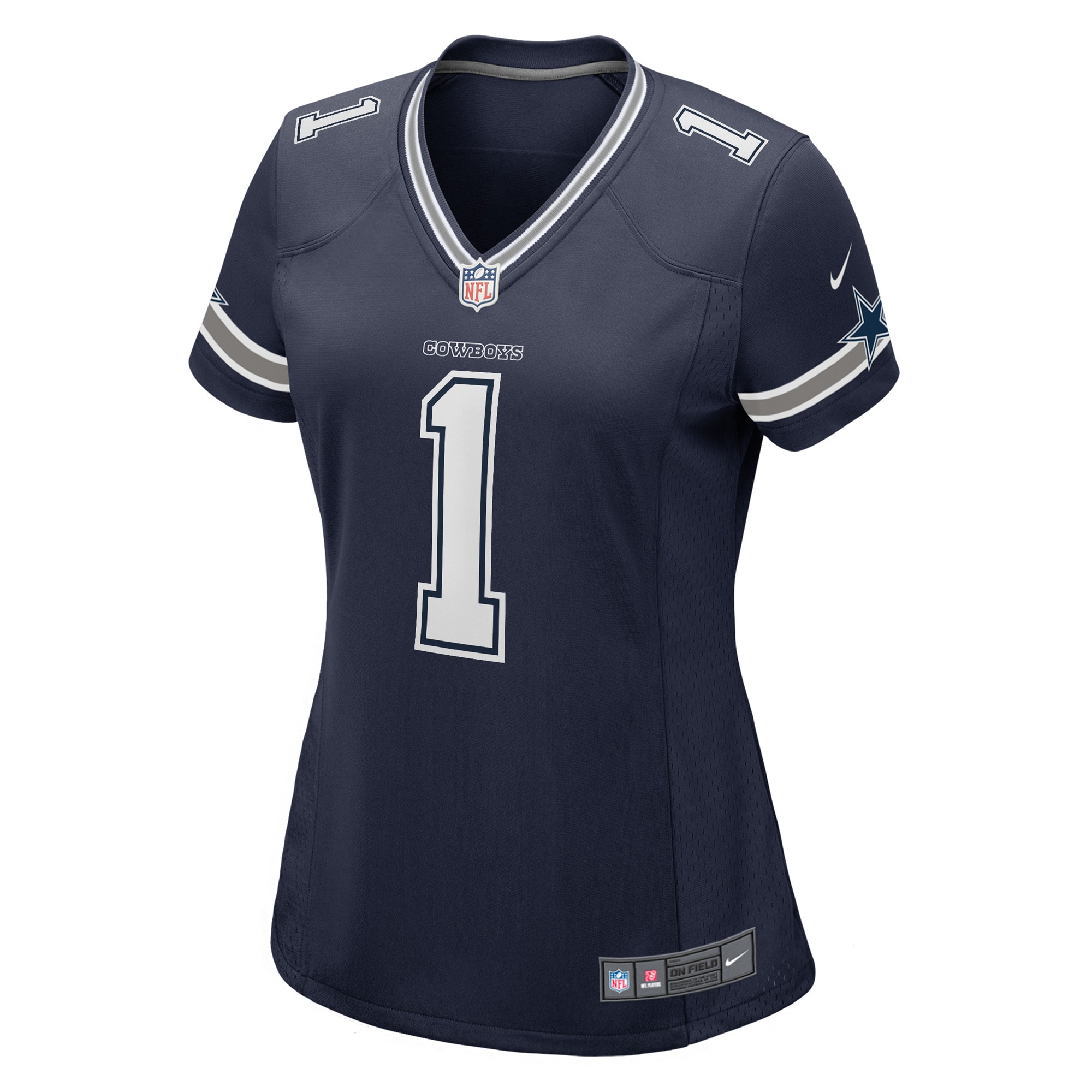 Dallas Cowboys Number 1 Bride Navy Game NFL Jersey Women's