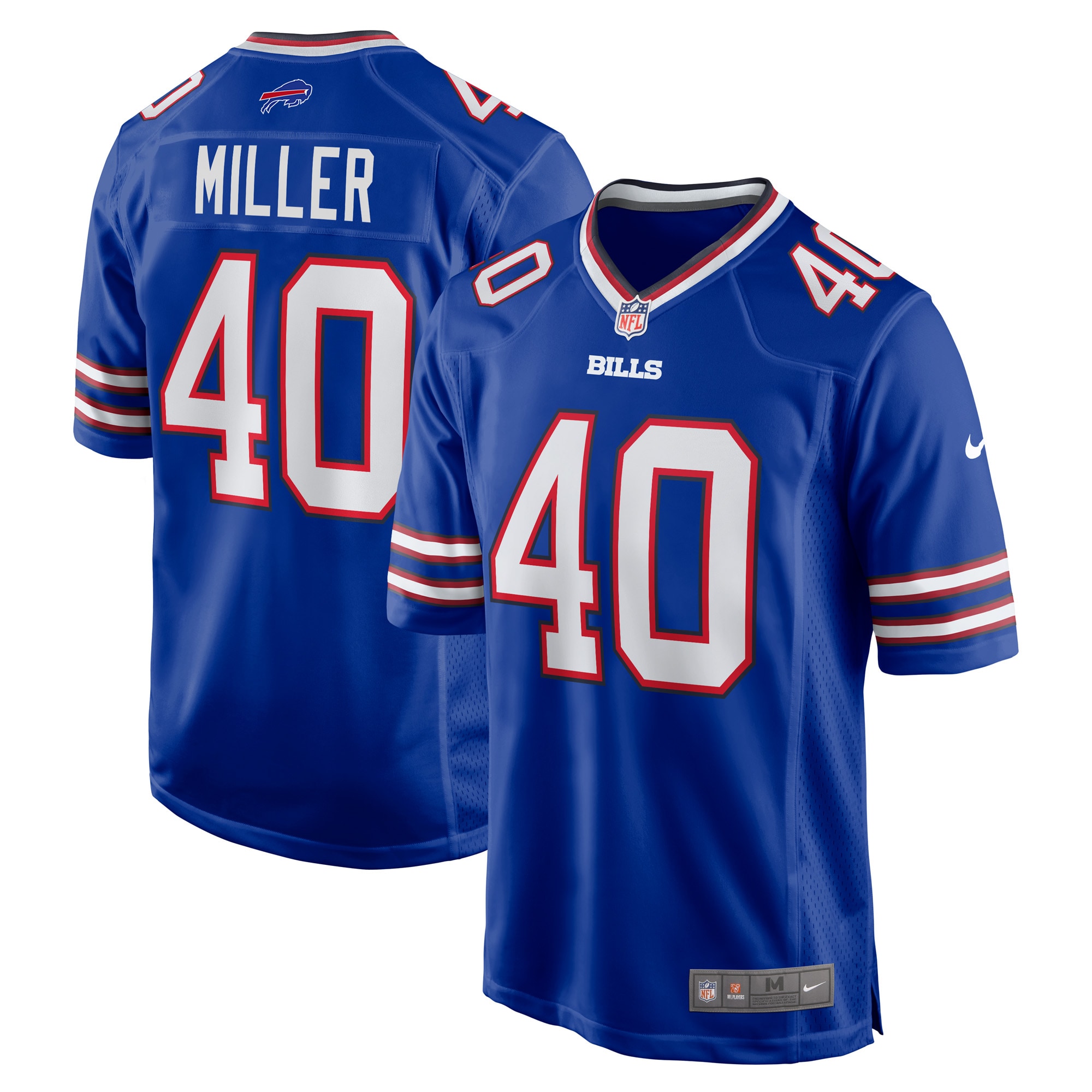 Buffalo Bills Von Miller Royal Game NFL Jersey Men's