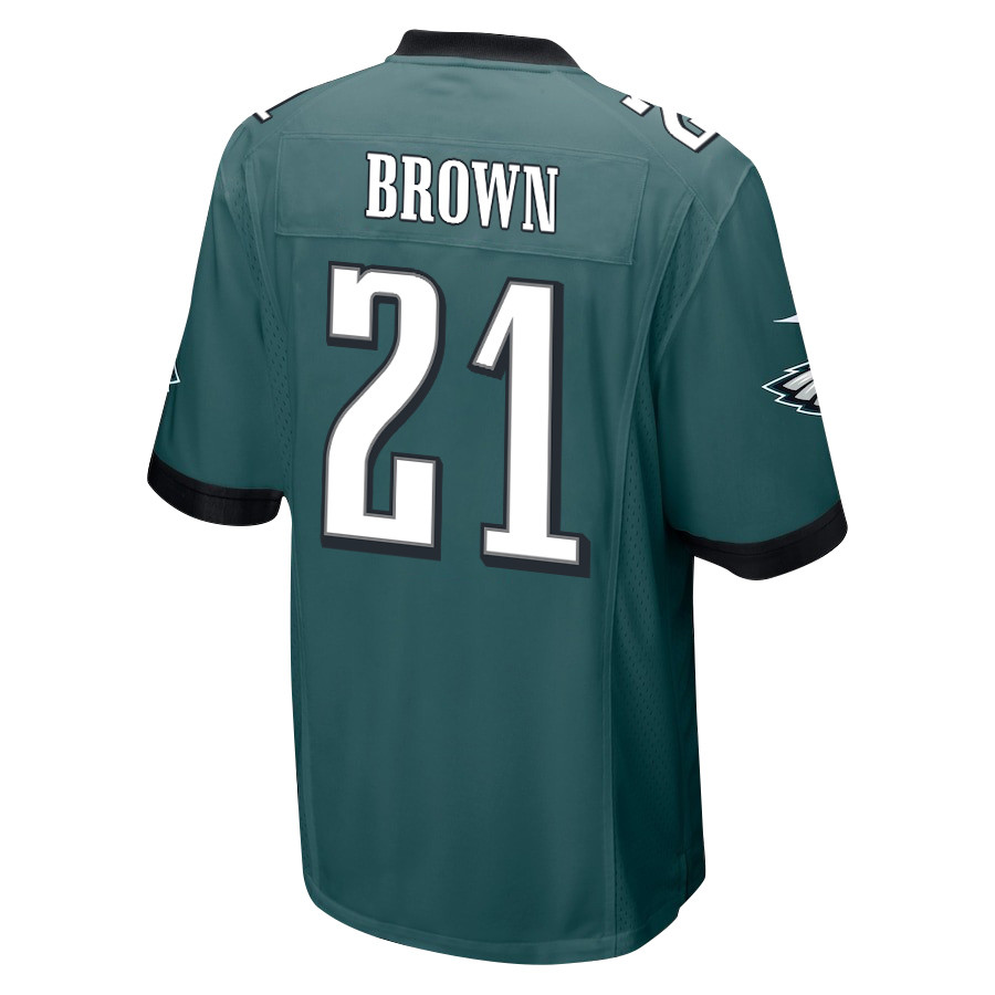 Sydney Brown 21 Philadelphia Eagles Super Bowl LIX New Orleans Patch Game Midnight Green NFL Jersey Men's